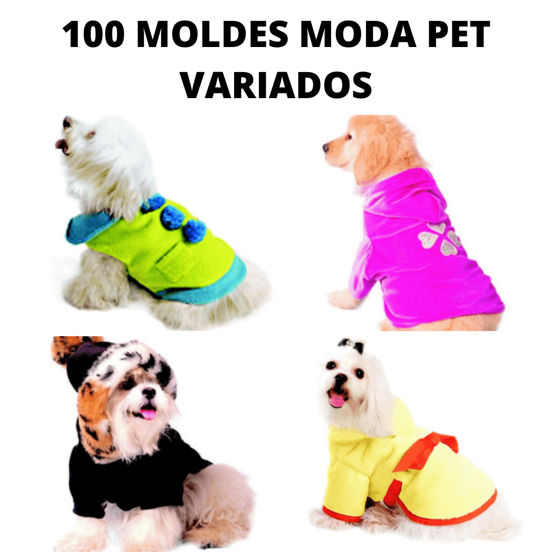 PACOTE MODA PET COM 100 MOLDES