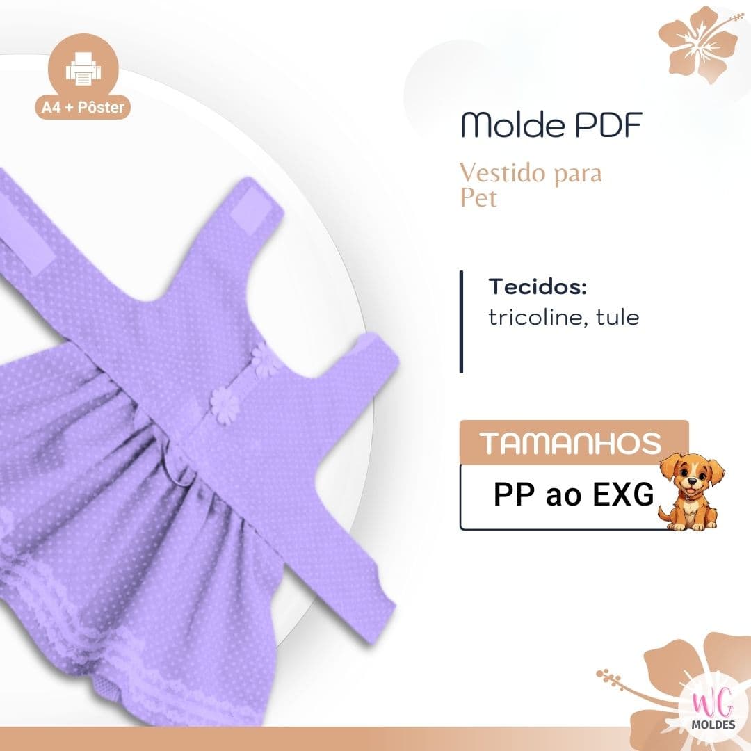 MOLDE VESTIDO PARA PET