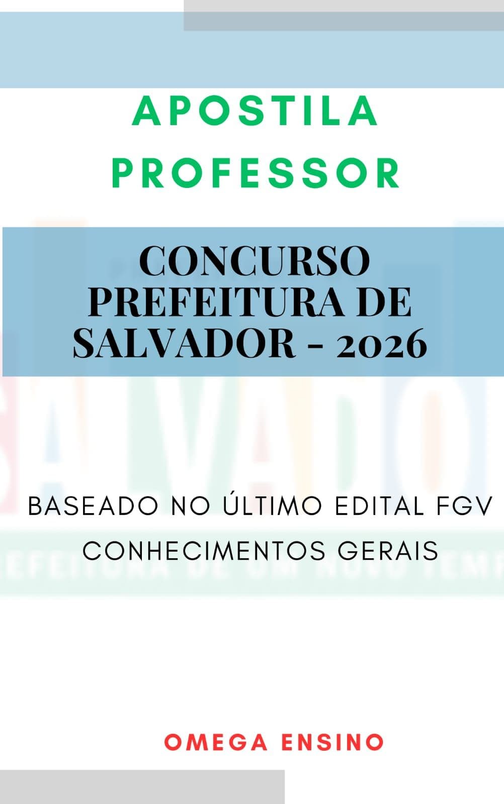 Apostila Concurso professor da prefeitura de Salvador 2026