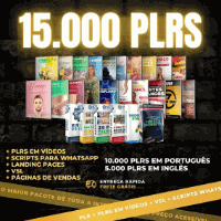SUPER PACOTE PLR PREMIUM 15 MIL EBOOKS TRADUZIDOS (DIREITO DE REVENDA) ESTRUTA PLR 2024 COMPLETA