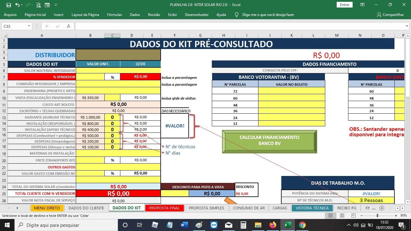 *COMBO ONE* 2 Planilhas: On e OFF Grid Completas e DESBLOQUEADAS