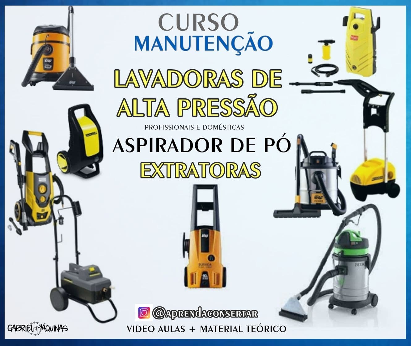Manutenção em lavadoras de alta pressão aspirador de pó e extratoras