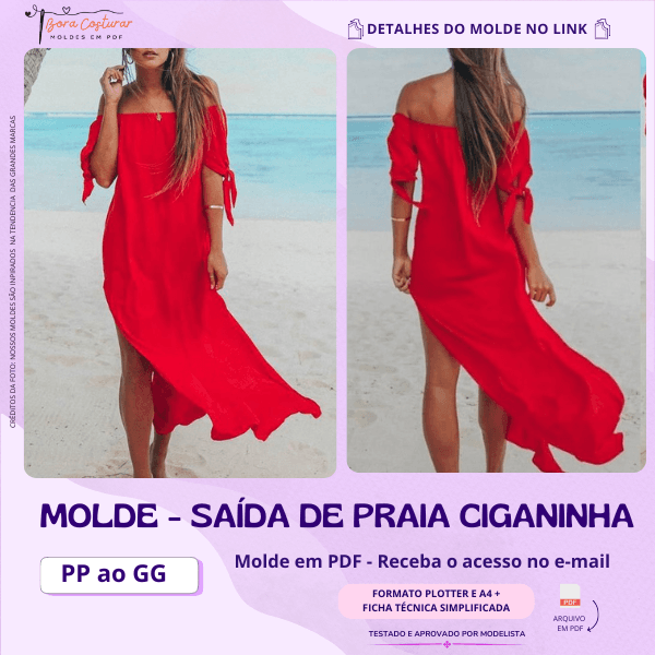 Molde Saída de Praia Ciganinha