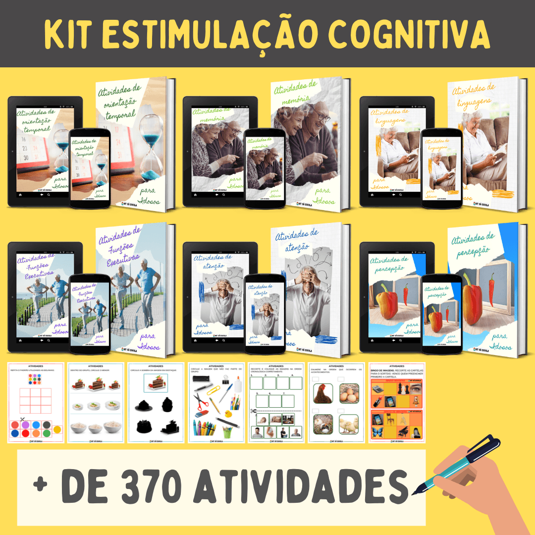KIT ESTIMULAÇÃO COGNITIVA PARA IDOSOS
